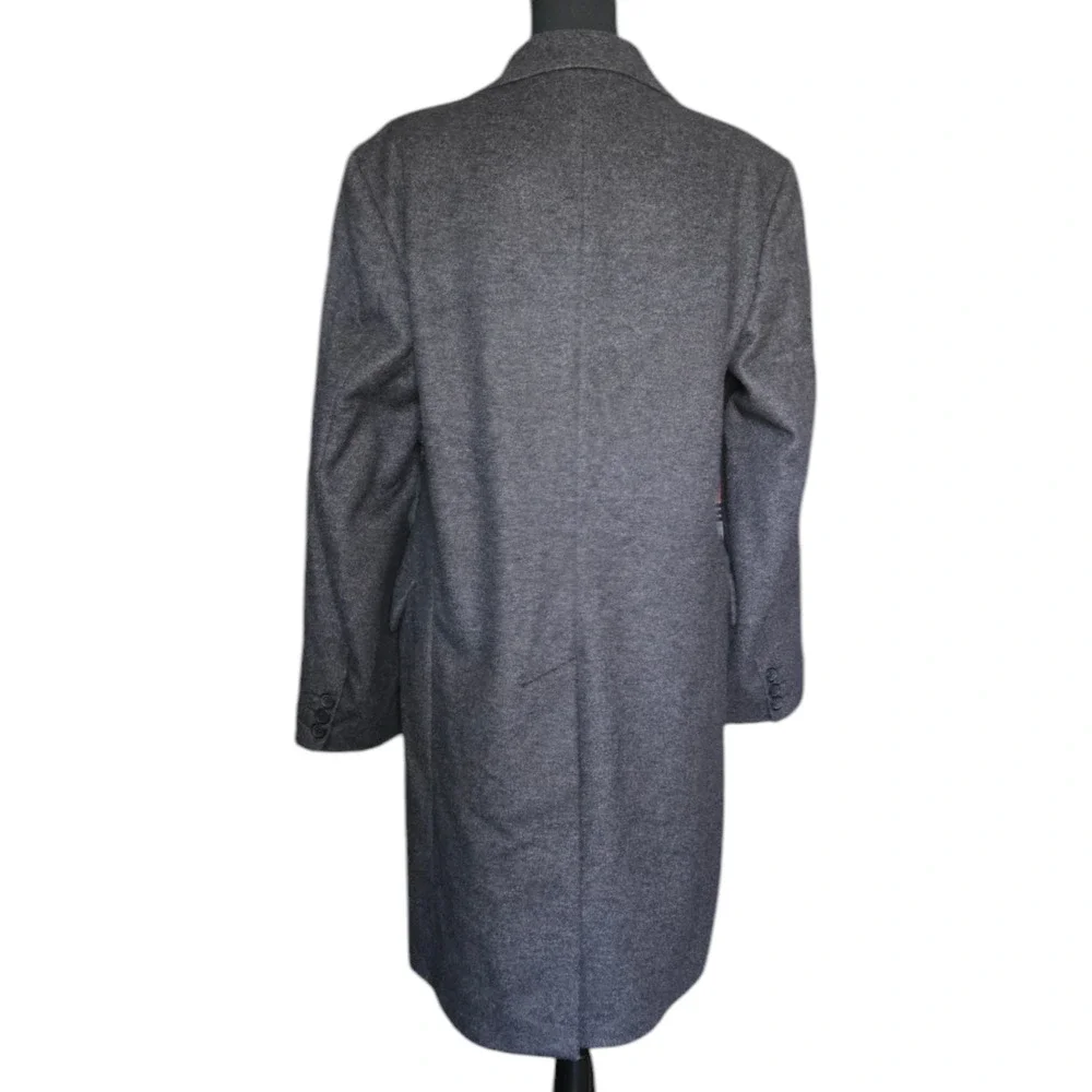 Italian Wool Over Coat Size 46 Benetton - Picture 3 of 9